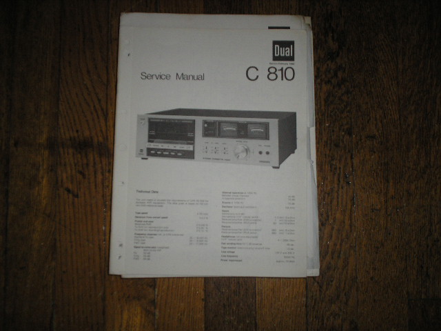 C810 Cassette Deck Service Manual