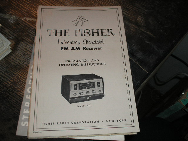 500 FM-AM Receiver Installation Operating and Instruction Manual  Fisher 
