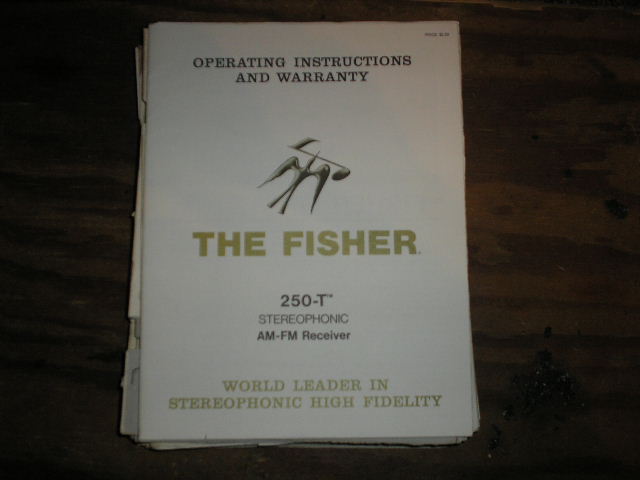 250-T Receiver Operating Instruction Manual  Fisher 