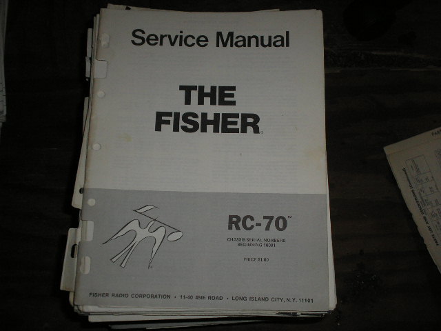 RC-70 Cassette Deck Service Manual for Serial no. 10001 and up