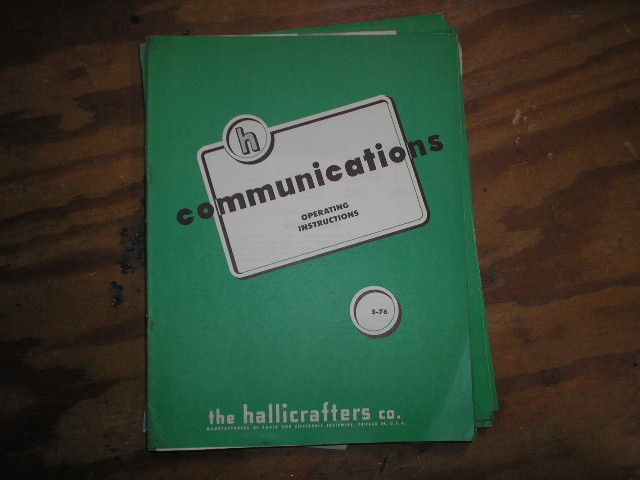 S-76 Receiver Owners Manual  Hallicrafters