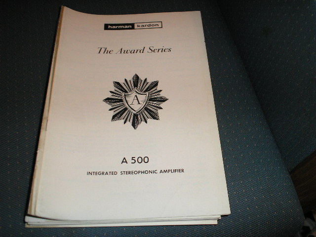A500 Stereo Amplifier Service Manual with schematic