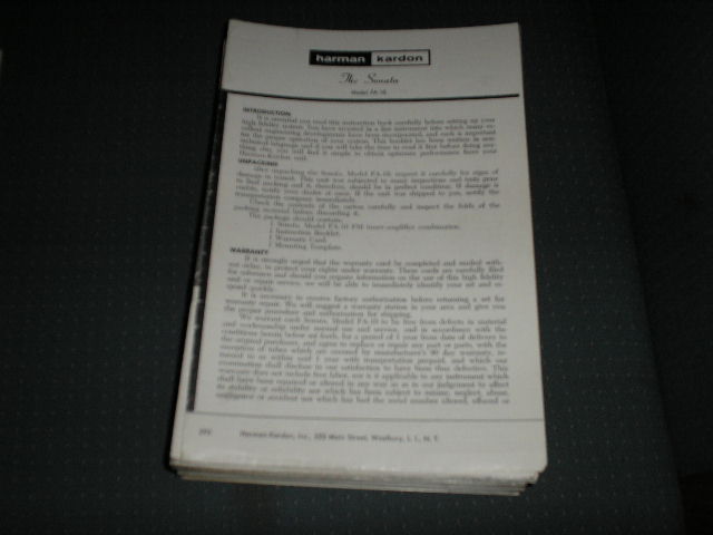 FA-10 The Sonata Amplifier Tuner Service Manual with schematic