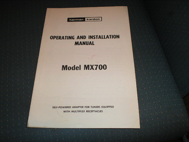 MX700 Self Powered Multiplex Stereo Adapter Manual with schematic