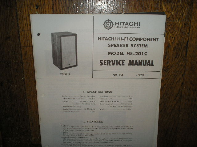 HS-201C Speaker Service Manual  Hitachi