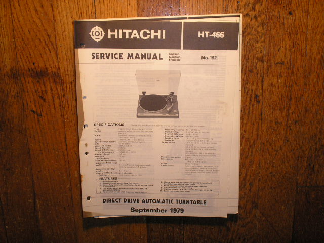 HT-466 Turntable Service Manual  Hitachi 