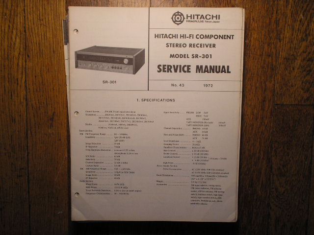 SR-301 Receiver Service Manual  Hitachi