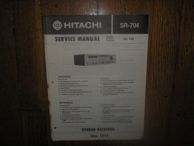 SR-704 Receiver Service Manual  Hitachi