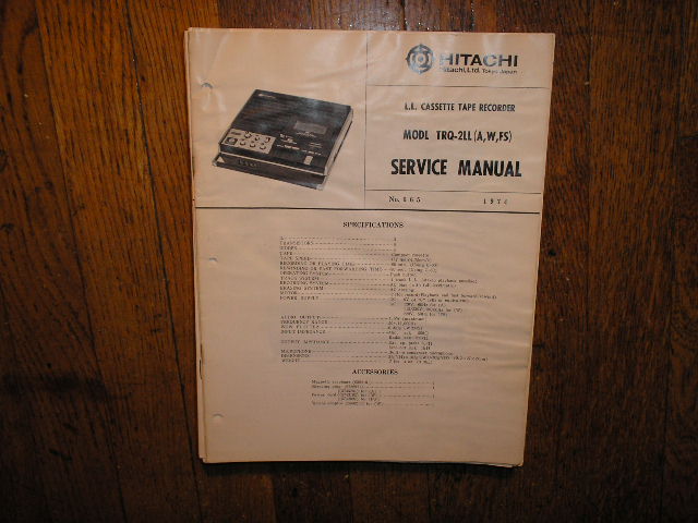 TRQ-2LL A W FS Cassette Tape Recorder Service Manual