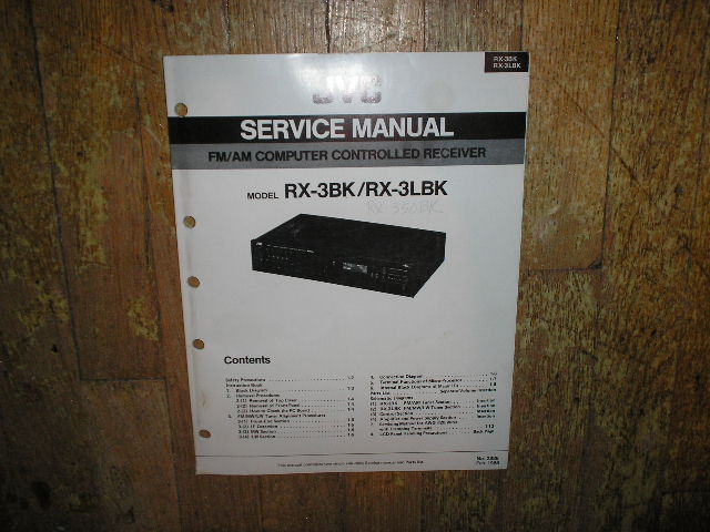 RX-3BK RX-3LBK Receiver Service  Manual  JVC
