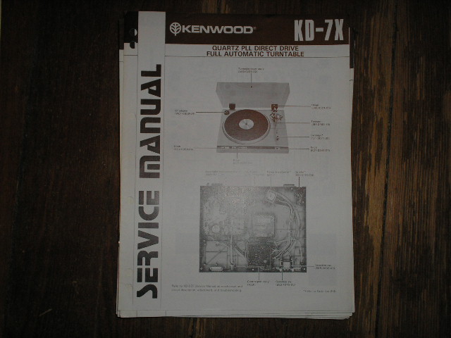 KD-7X Turntable Service Manual  Kenwood