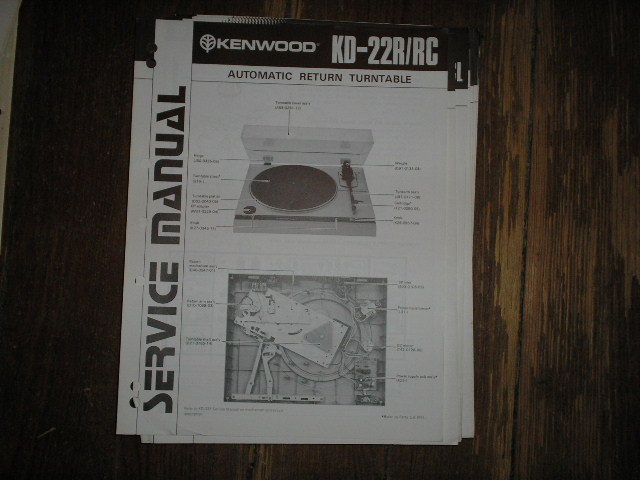 KD-22 Turntable Service Manual  Kenwood