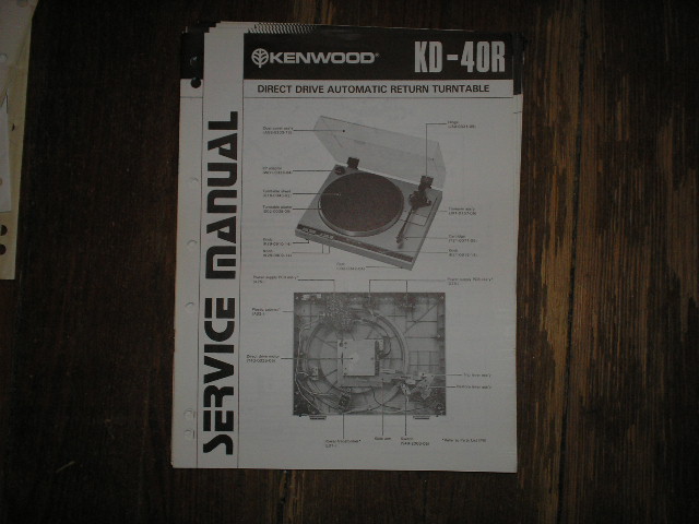 KD-40R Turntable Service Manual  Kenwood