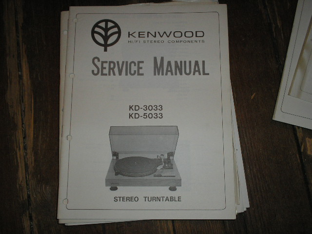 KD-3033 5033 Turntable Service Manual  Kenwood