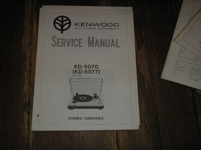 KD-5070 KD-5077 Turntable Service Manual  Kenwood