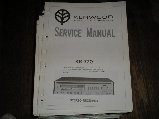KR-770 Receiver Service Manual  Kenwood