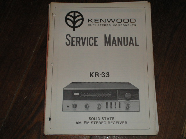 KR-33 Receiver Service Manual  Kenwood