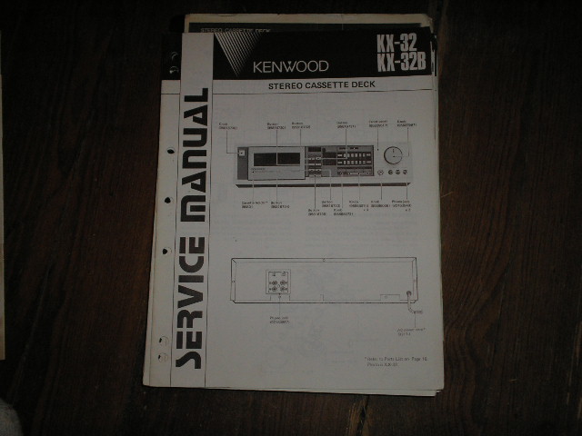 KX-32 KX-32B Cassette Deck Service Manual   B51-1608...880