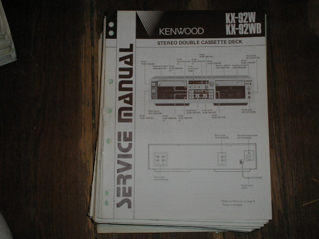 KX-92W KX-92WB Cassette Deck Service Manual B51-1599...220