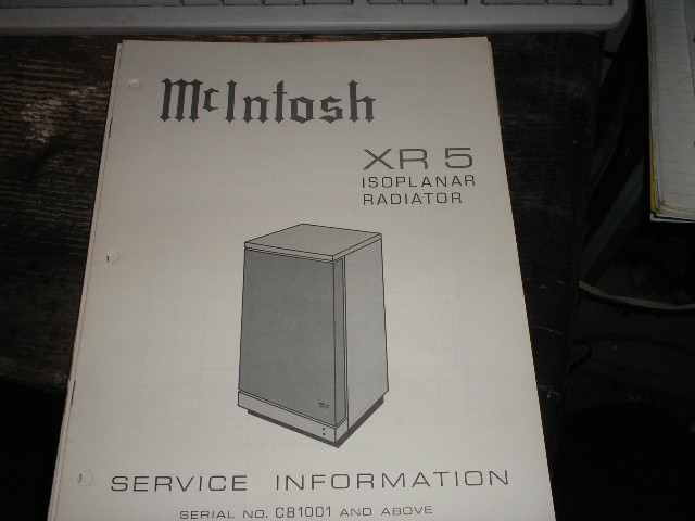 XR5 Loudspeaker Service Manual  McIntosh