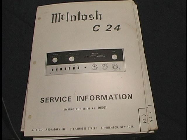 C 24 Pre-Amplifier Service Manual Starting with Serial No 10D01  McIntosh