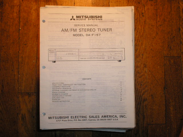 DA-F157 Tuner Service Manual