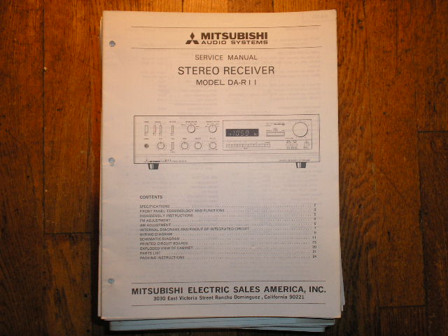 DA-R11 Receiver Service Manual  Mitsubishi