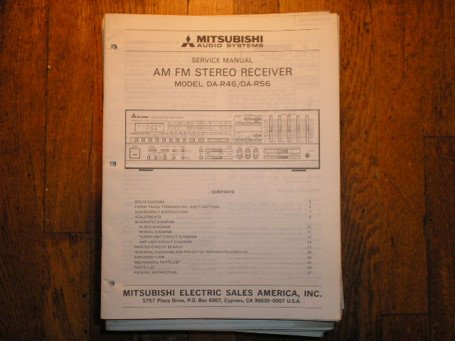 DA-R46 DA-R56 Receiver Service Manual  Mitsubishi