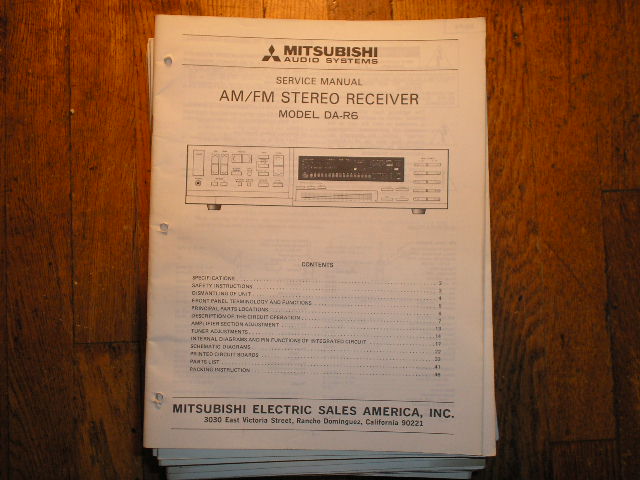 DA-R6 Receiver Service Manual