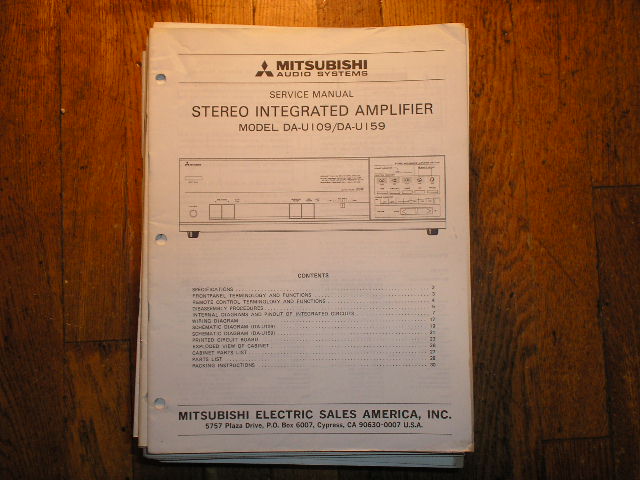 DA-U109 DA-U159 Amplifier Service Manual