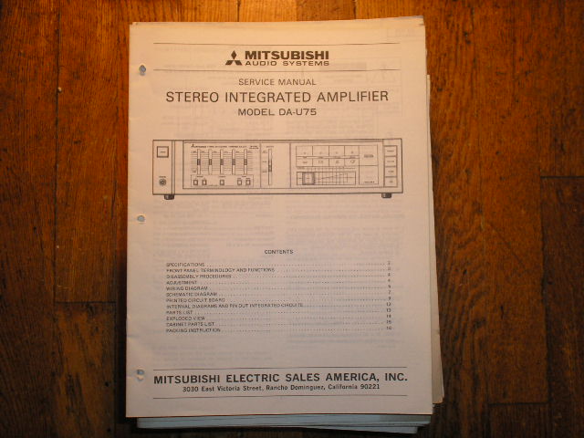 DA-U75 Amplifier Service Manual