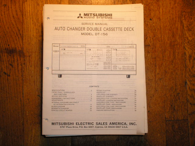 DT-156 Cassette Deck Service Manual 