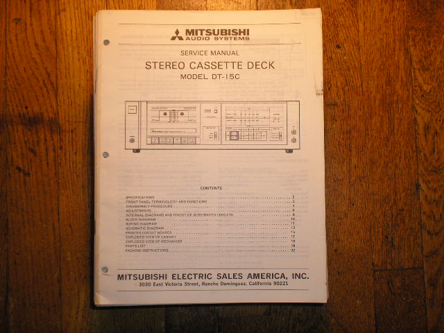 DT-15C Cassette Deck Service Manual

lsm3082