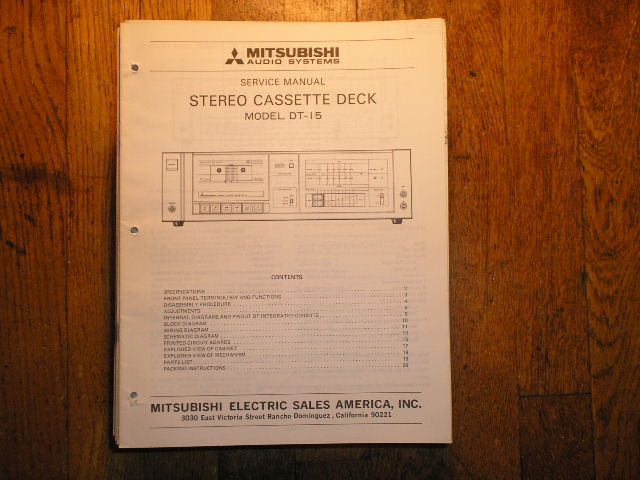 DT-15 Cassette Deck Service Manual

lsm3036