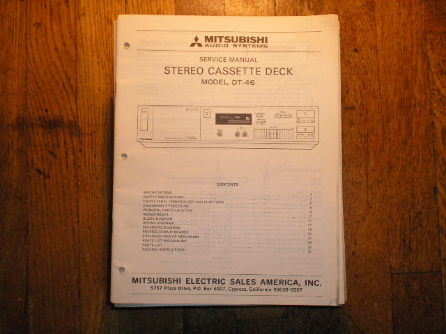 DT-46 Cassette Deck Service Manual lsm5026