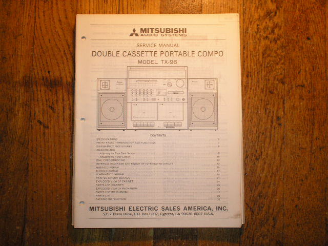 TX-96 Cassette Deck Radio Service Manual

lsm5045