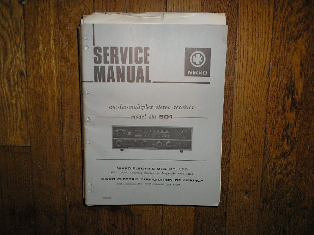 STA-501 Receiver Service Manual  Nikko