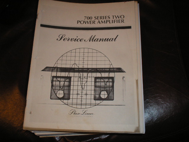 700 Series Two 2 Power Amplifier Service Manual with parts lists and schematics
