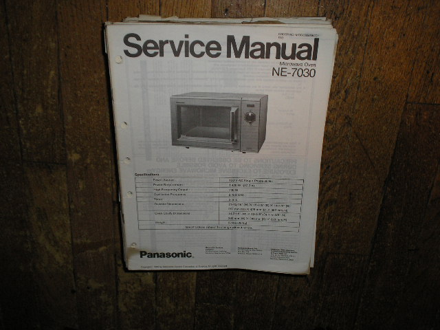 NE-7030 Microwave Oven Service Repair Manual