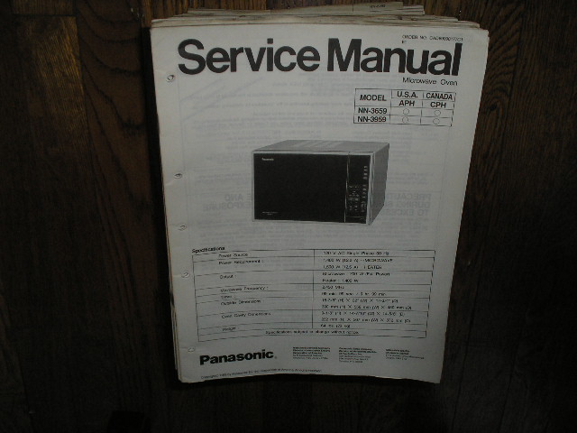 NN-3659 NN-3959 Microwave Oven Service Repair Manual