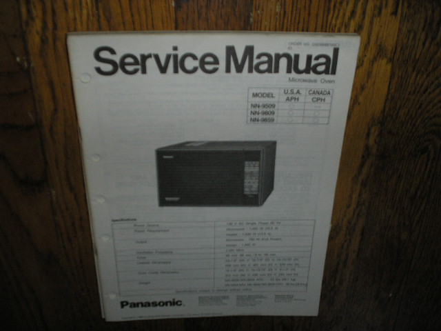 NN-9509 NN-9809 NN-9859 Microwave Oven Service Manual