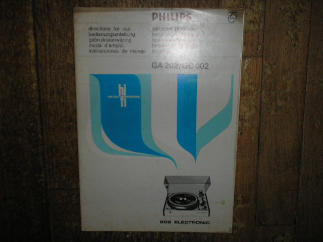 Philips NAP GA202 GC002 Turntable Service Manual