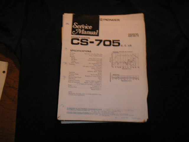 CS-705 Speaker Service Manual  Pioneer