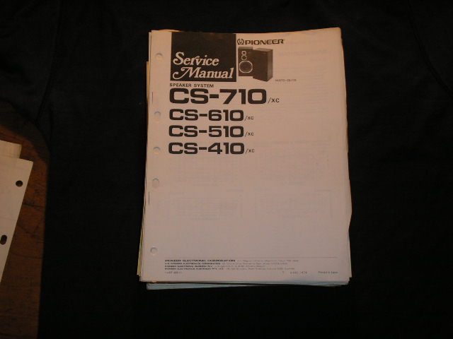 CS-710 CS-610 CS-510 SC-410 Speaker Service Manual  Pioneer