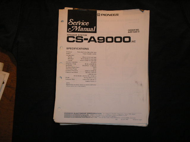 CS-A9000 Speaker Service Manual  Pioneer