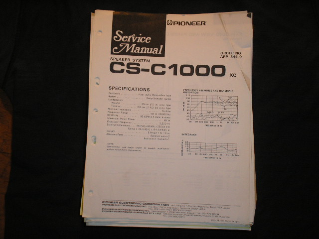 CS-C1000 Speaker Service Manual  Pioneer