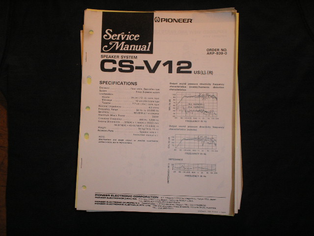 CS-V12 Speaker Service Manual  Pioneer