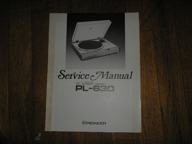 PL-630 Turntable Service Manual  Pioneer