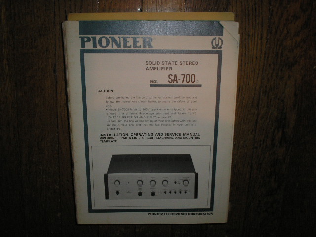 SA-700 SA-700F Stereo Amplifier Service Manual