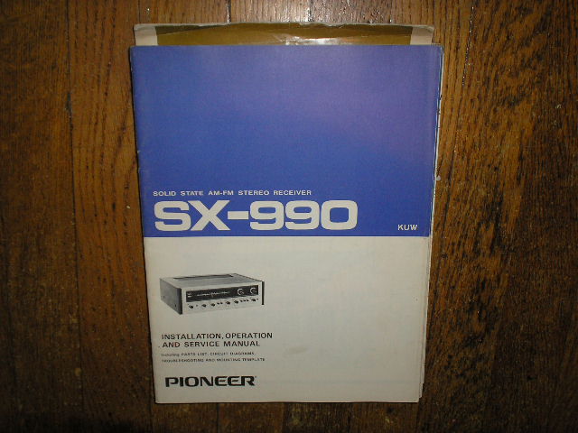 SX-990 KUW Receiver Service Manual  Pioneer